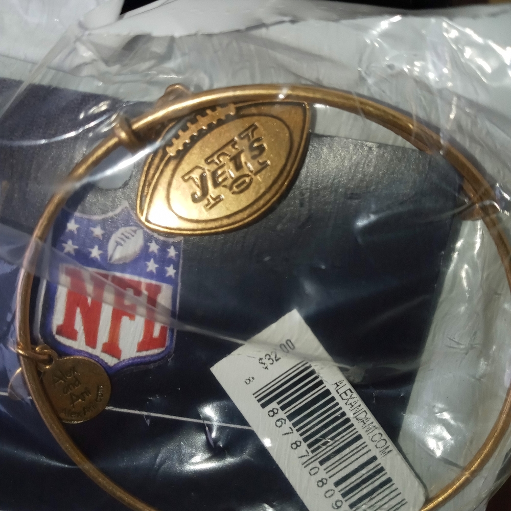 ☮️ Special! 3 For$25 Alex and Ani Gold NY Jets Bangle Bracelet NWT Awesome Gift!